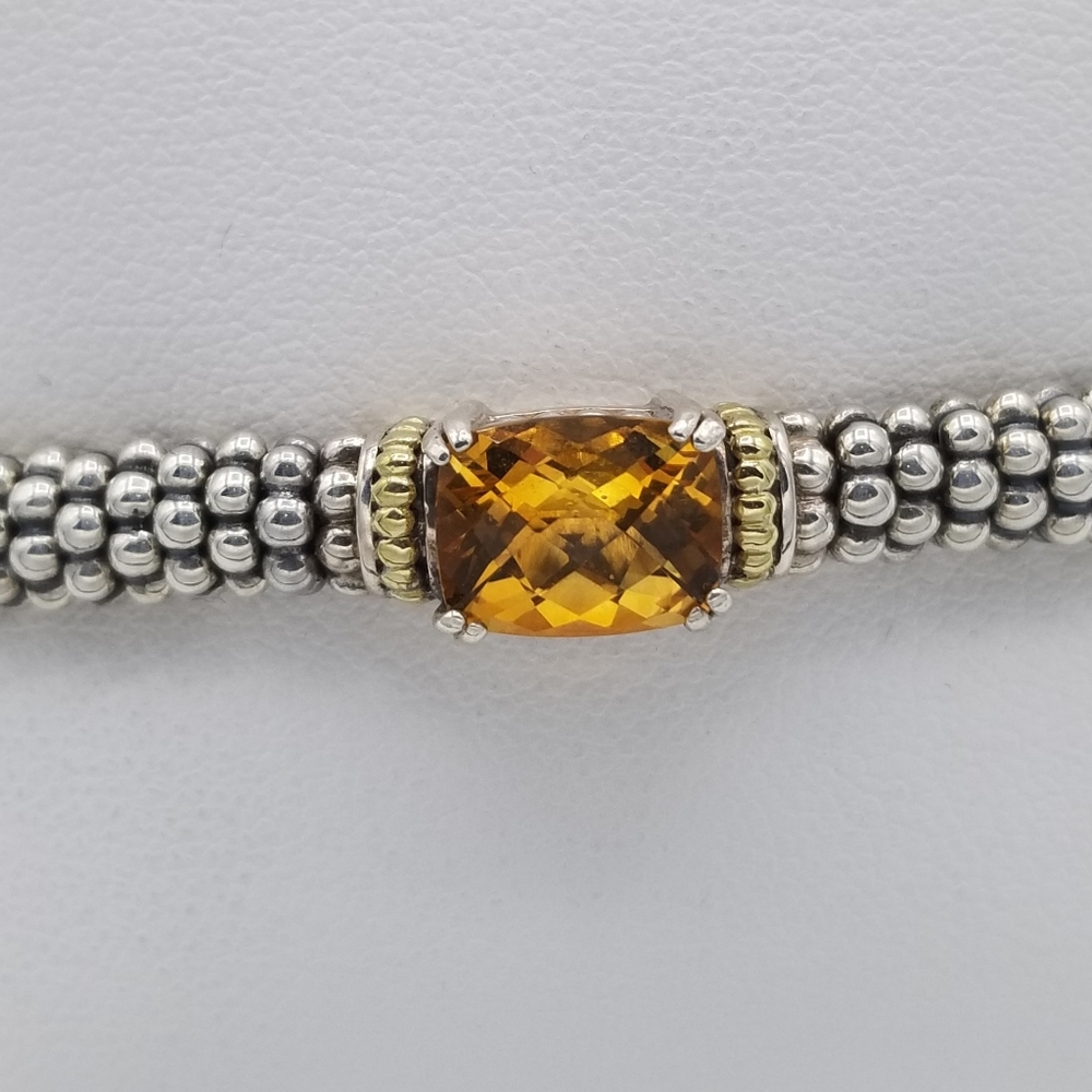 LAGOS Caviar Color bracelet SS/18K w/ Citrine
